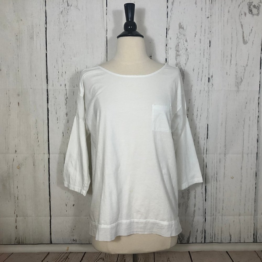Sundance White Cotton Knit Tunic Top Medium - Picture 6 of 9
